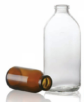 150 ml infuusflacon, helder, type 1 geblazen glas