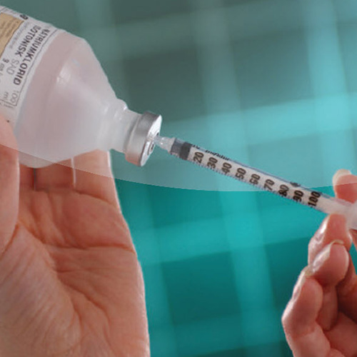 100 ml flacon PEHD Ø 20 mm felskraag, bestraald